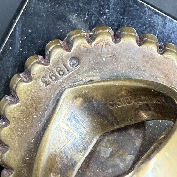 Vintage Stephen Dweck Natural Yellow Rutilated Quartz Ring Size 7.5 - Picture 6 of 9